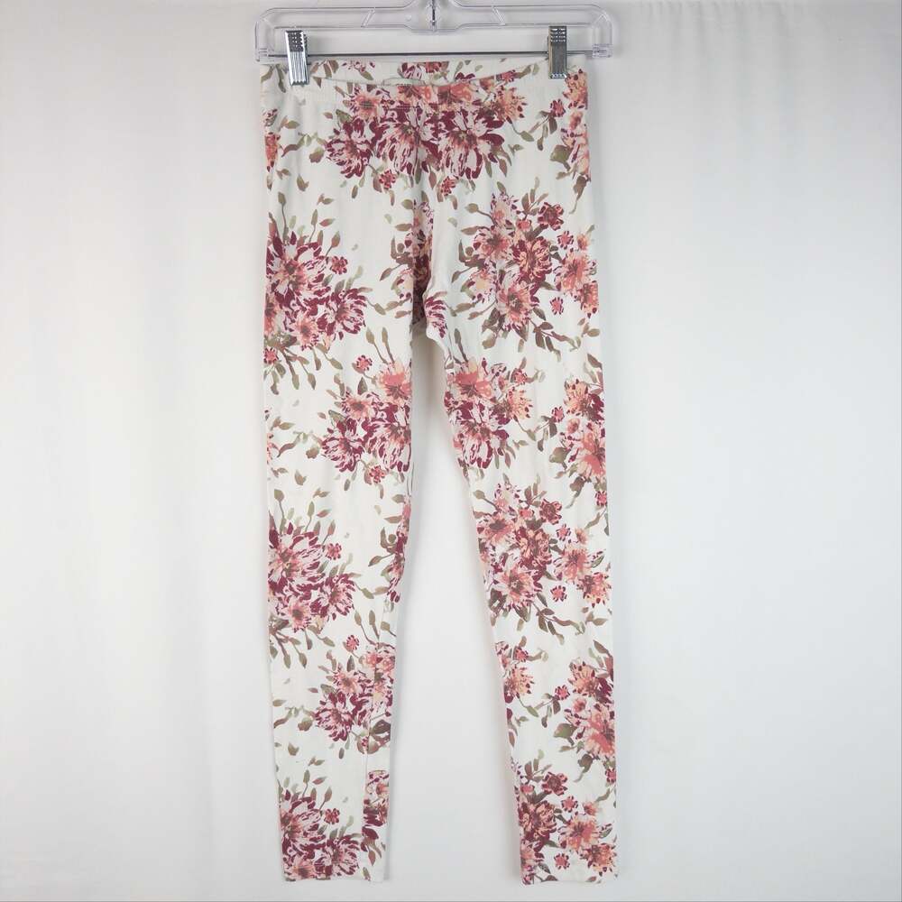 Guess Est. 1981 Floral Print Leggings White Pink Size S
